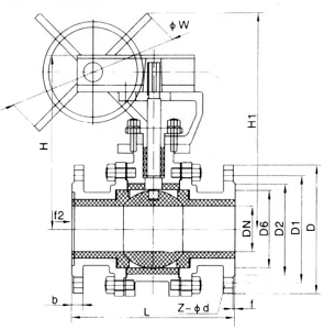電動陶瓷球閥圖紙